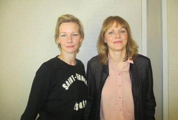 Sandra Hüller with Toni Erdmann director/writer Maren Ade